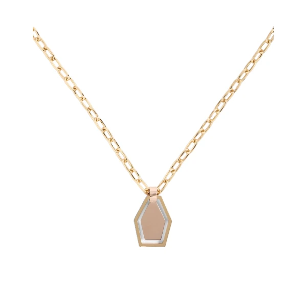 La DoubleJ Swinging Portal Necklace in 24k Gold Plate at Coveti
