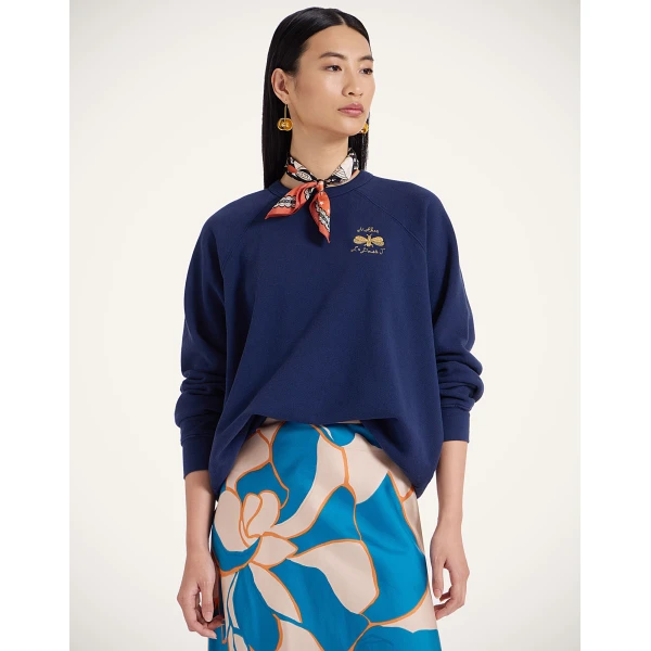 La DoubleJ The Biggie Concert Sweatshirt in Bug Off Blue, view 4