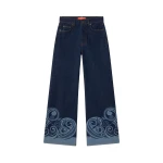 La DoubleJ The Cropped Flare Jean in Kells Indigo at Coveti