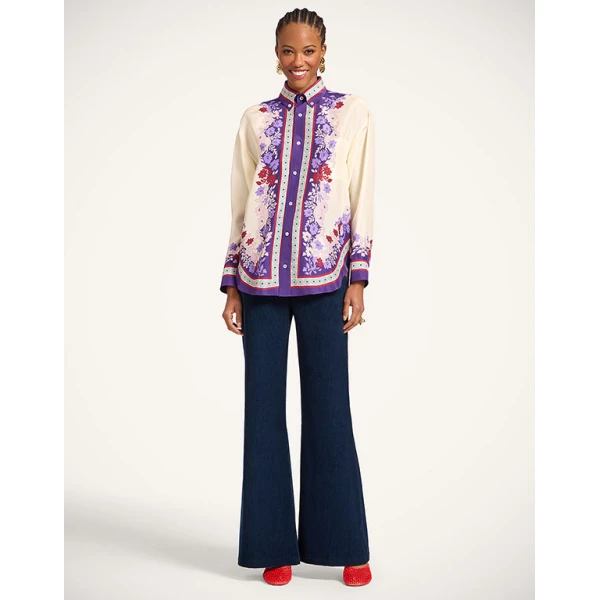 La DoubleJ The Flare Pants in Navy | Pants | Coveti