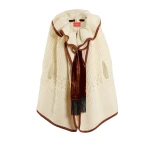 La DoubleJ The Weaver Long Cape in White at Coveti