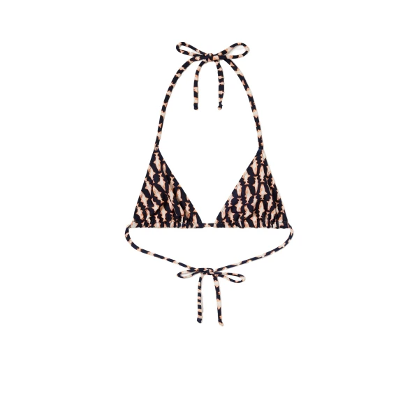 La DoubleJ Triangle Bikini Top in Pesciolini Blue | Bikini | Coveti