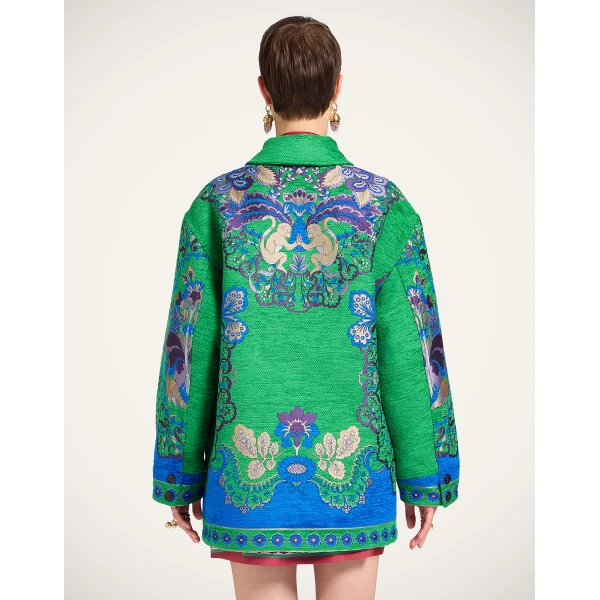 La DoubleJ Truffle Coat in Cornucopia Green, view 3