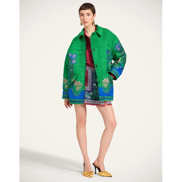 La DoubleJ Truffle Coat in Cornucopia Green, view 4