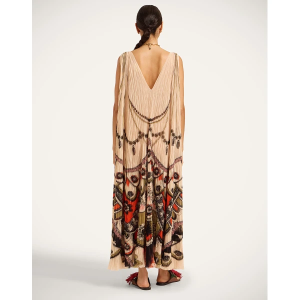 La DoubleJ Twirling Long Dress in Plume Ivory, view 3
