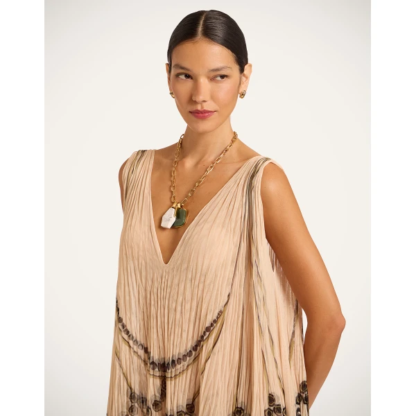 La DoubleJ Twirling Long Dress in Plume Ivory, view 4
