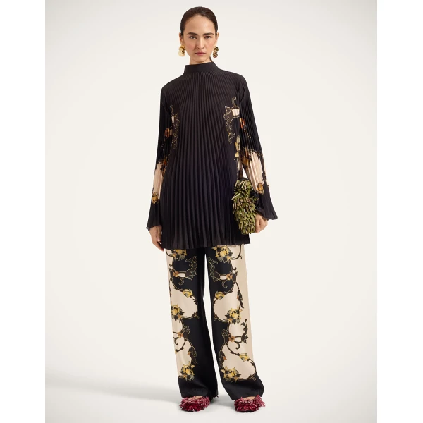 La DoubleJ Twirling Tunic in Buttercup Black, view 2