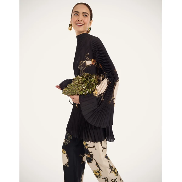 La DoubleJ Twirling Tunic in Buttercup Black, view 4