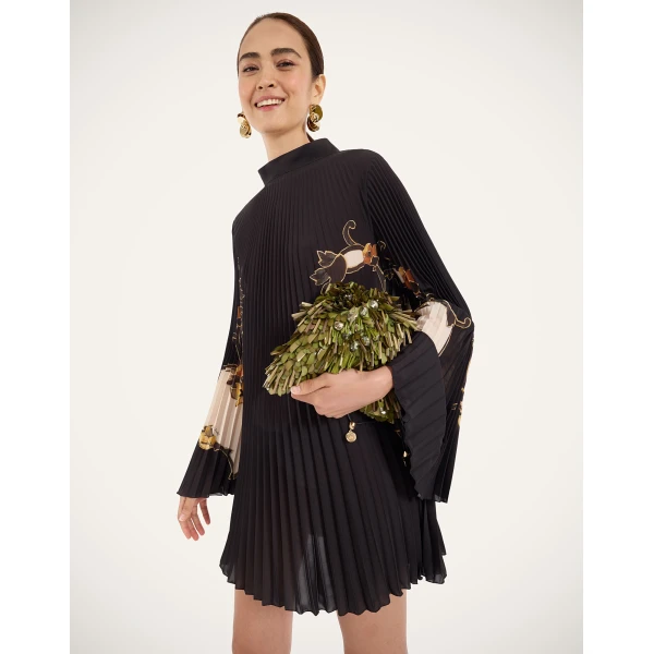 La DoubleJ Twirling Tunic in Buttercup Black, view 5