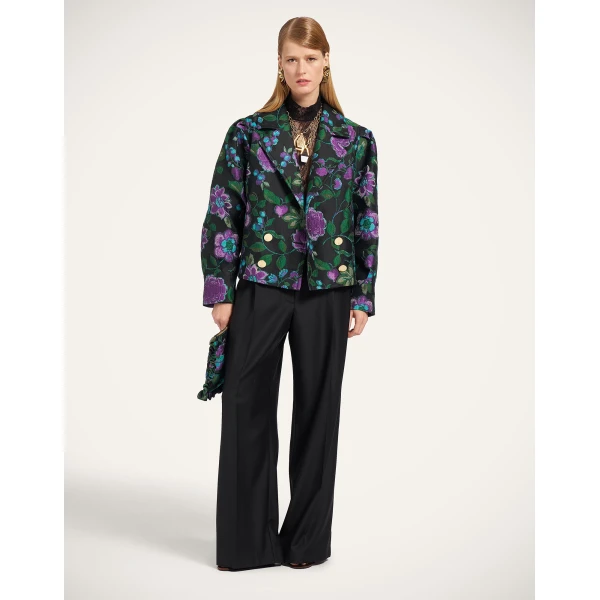 La DoubleJ Victoria Jacket in Botanical Black, view 2
