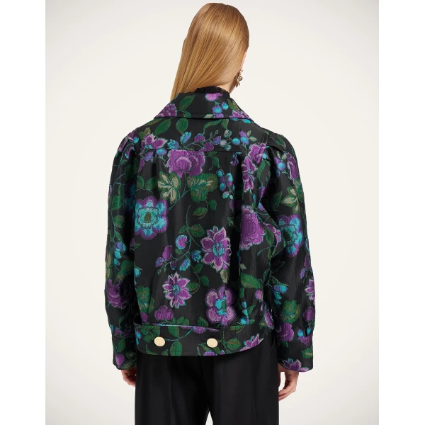 La DoubleJ Victoria Jacket in Botanical Black, view 3