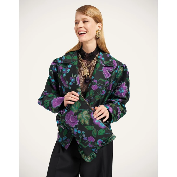 La DoubleJ Victoria Jacket in Botanical Black, view 6