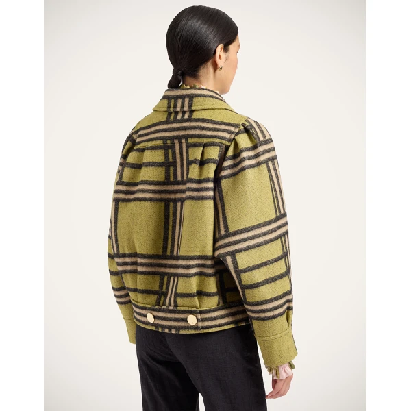 La DoubleJ Victoria Jacket in Kells Check Green at Coveti