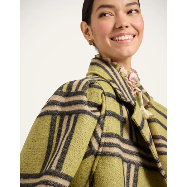 La DoubleJ Victoria Jacket in Kells Check Green at Coveti