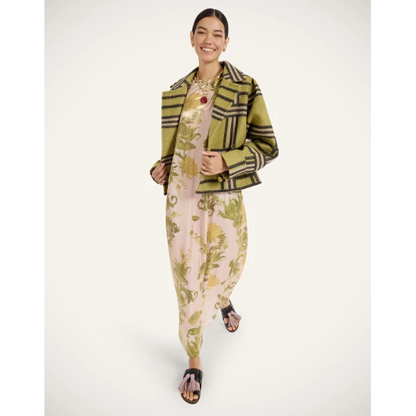 La DoubleJ Victoria Jacket in Kells Check Green at Coveti