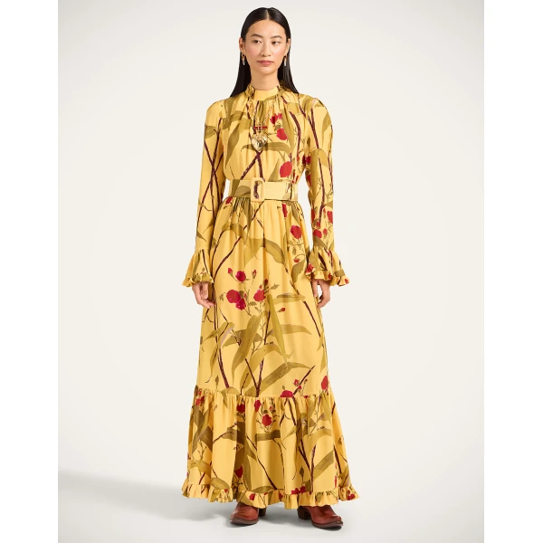La DoubleJ Visconti Dress in Bamboo Yellow, view 4