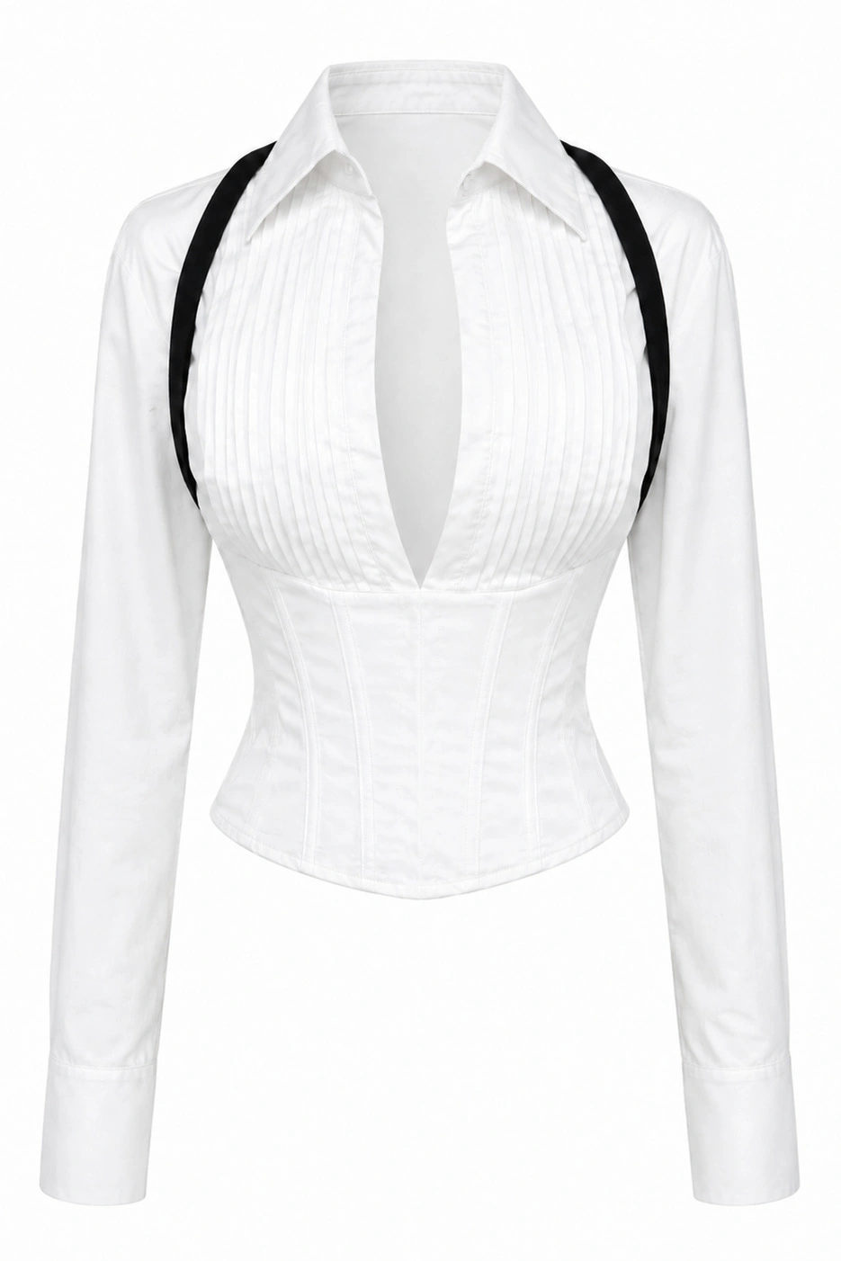 LaQuan Smith Blouse with Keyhole Detail in White 1 LaQuan Smith Blouse with Keyhole Detail in White | Blouses | Coveti