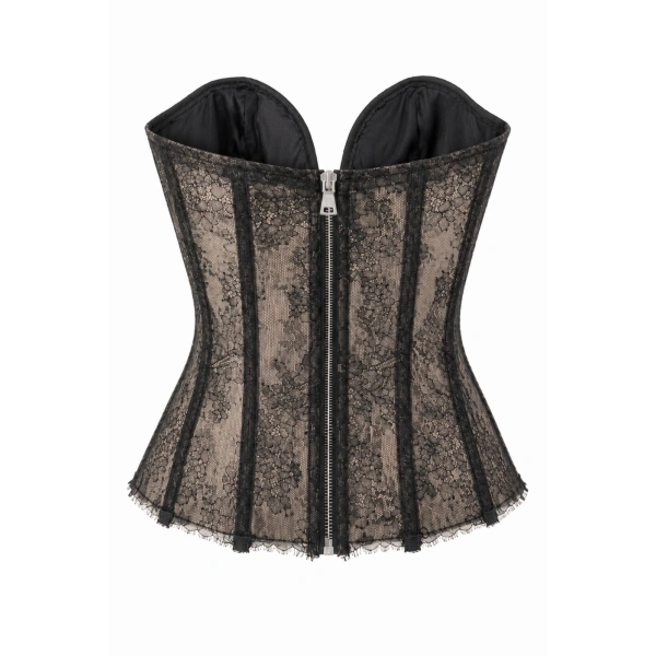 LaQuan Smith Lace Bustier in Black | Corset Tops | Coveti