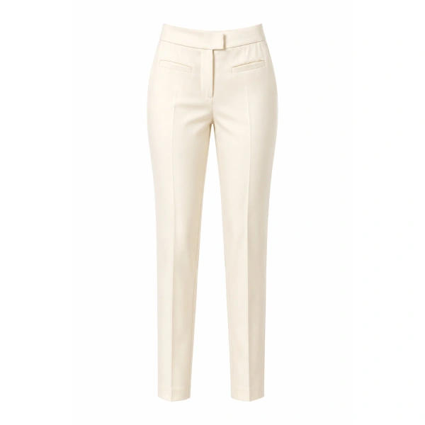 Low Rise Slim Pants in Ivory