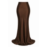 LaQuan Smith Maxi Skirt in Chocolate | Maxi Skirts | Coveti