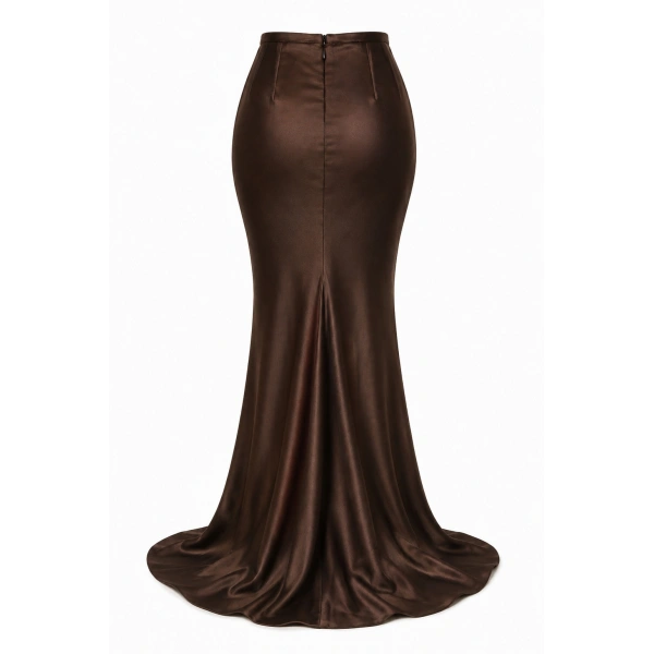 LaQuan Smith Maxi Skirt in Chocolate | Maxi Skirts | Coveti