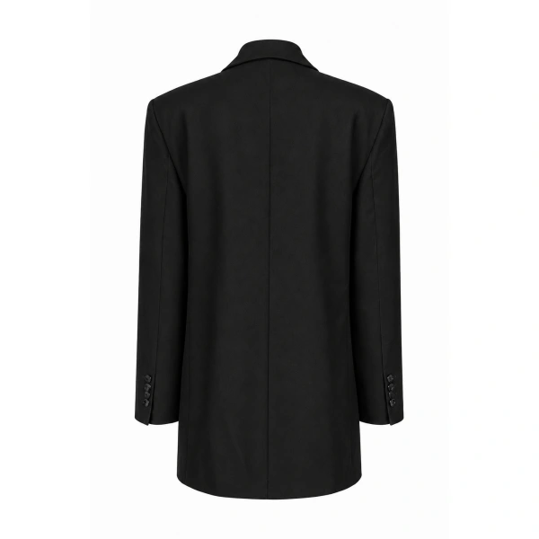 LaQuan Smith Oversized Tailored Jacket in Black | Blazers | Coveti