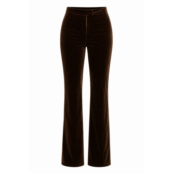 Tailored Flare Pants in Chocolate