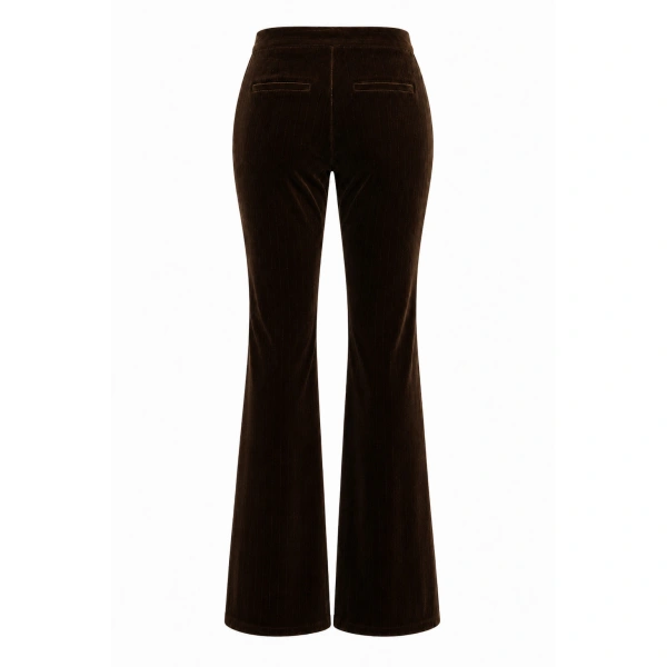 LaQuan Smith Tailored Flare Pants in Chocolate | Tailored Pants | Coveti
