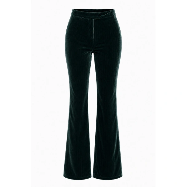 Tailored Flare Pants in Emerald