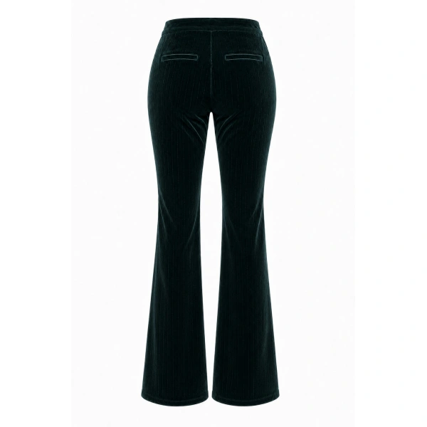 LaQuan Smith Tailored Flare Pants in Emerald | Tailored Pants | Coveti