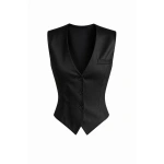 LaQuan Smith Tailored Vest in Black | Vests | Coveti