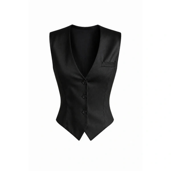 Tailored Vest in Black
