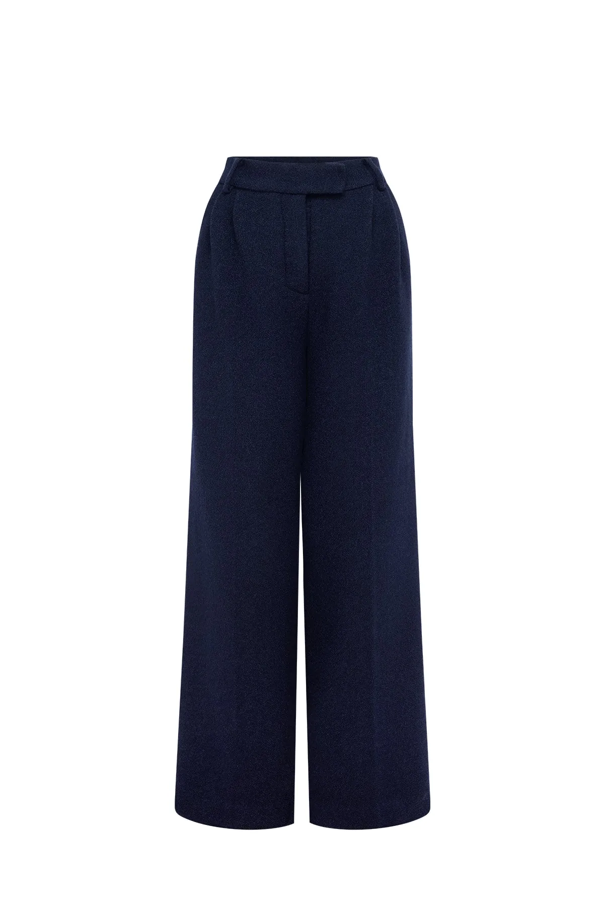Elisha Tweed Wide Leg Pants in Midnight