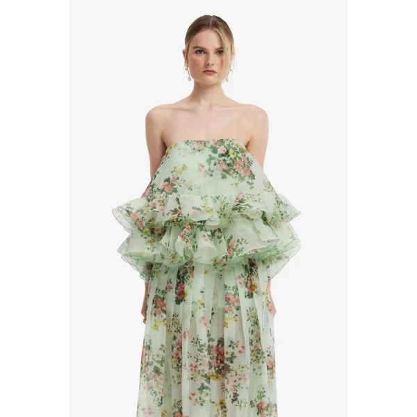 Gia Bustier Ruffled Top