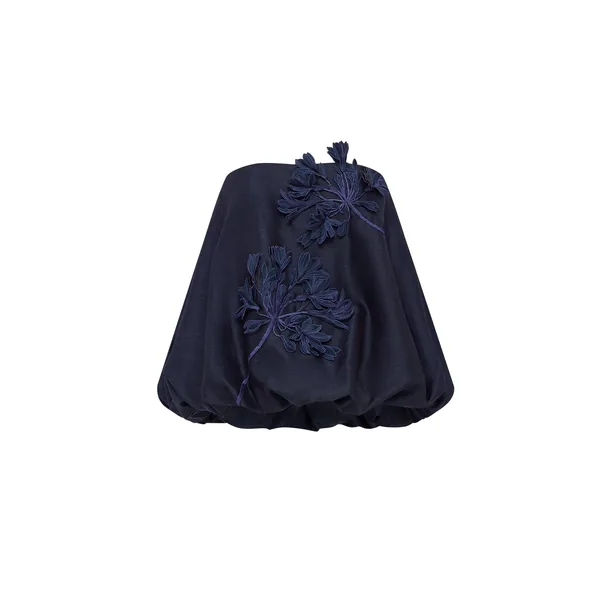 Leonie Appliqué Bustier Top in Midnight