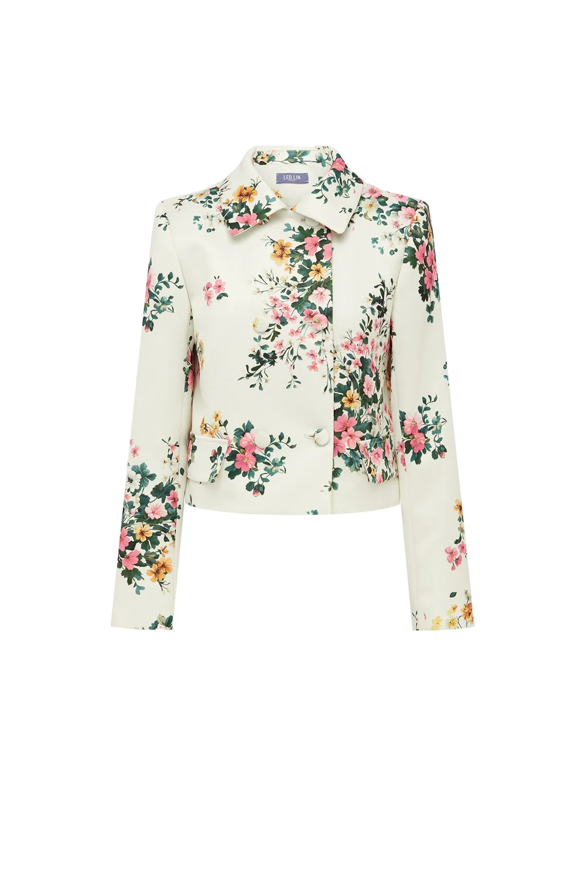 Louisa Jacket in Posy Print in Snow