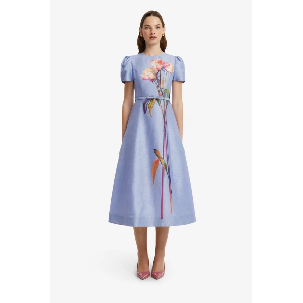 Marguerite Short Sleeve Midi Dress