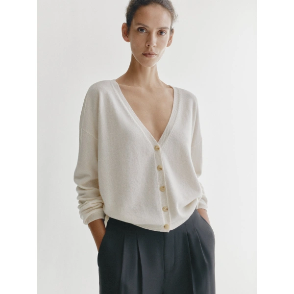 Lisa Yang Abby Cardigan in Cream