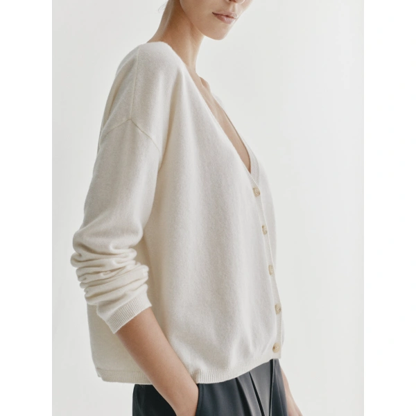 Lisa Yang Abby Cardigan in Cream