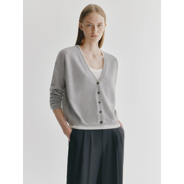 Lisa Yang Abby Cardigan in Dove Grey