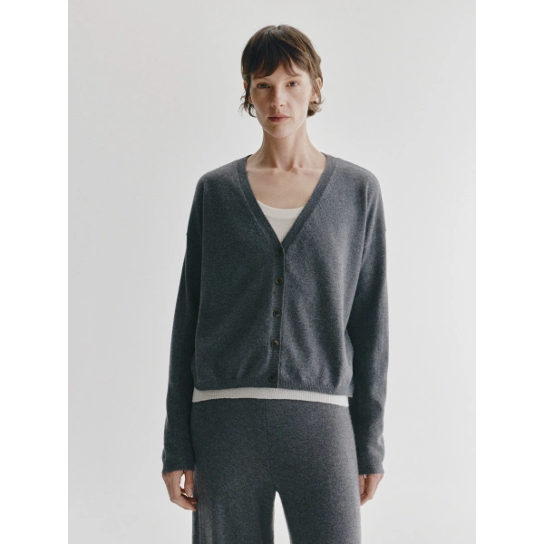 Lisa Yang Abby Cardigan in Graphite