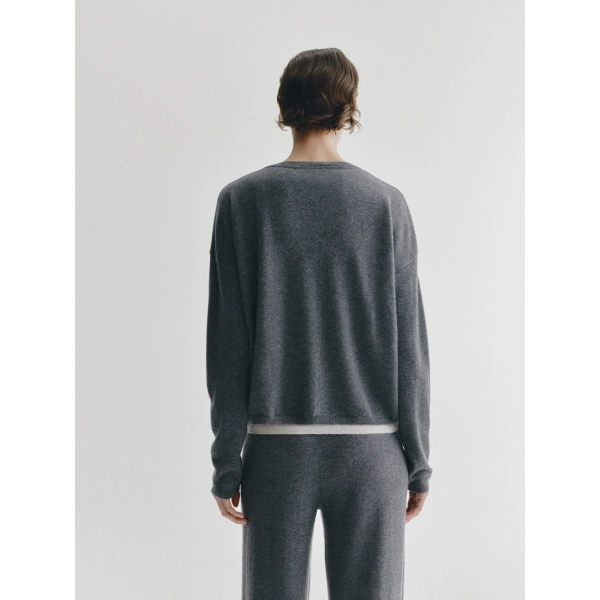 Lisa Yang Abby Cardigan in Graphite