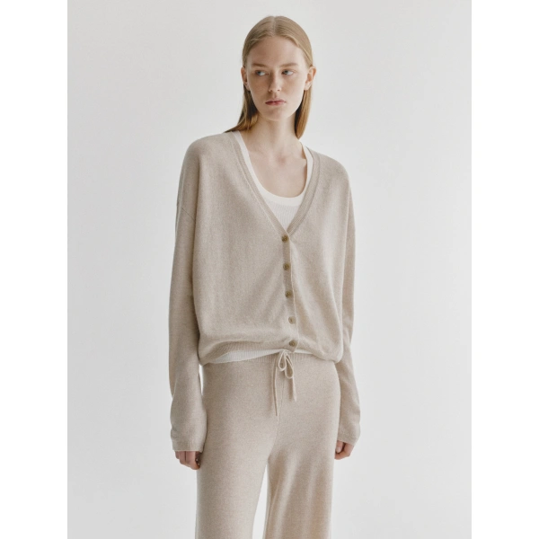 Lisa Yang Abby Cardigan in Sand