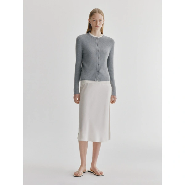 Lisa Yang Abeena Cardigan in Deep Cloud