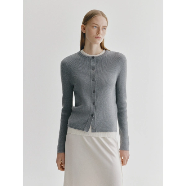 Lisa Yang Abeena Cardigan in Deep Cloud