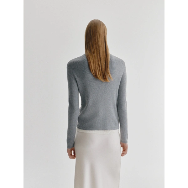 Lisa Yang Abeena Cardigan in Deep Cloud