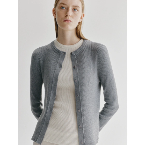 Lisa Yang Abeena Cardigan in Deep Cloud