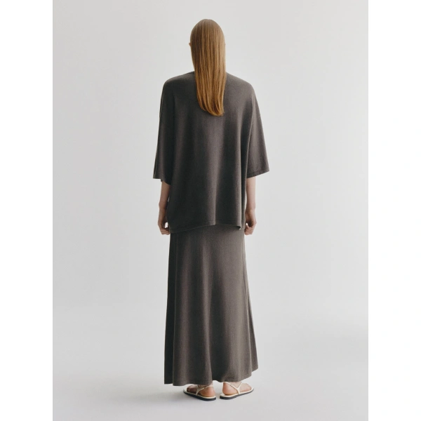 Lisa Yang Adrienne Skirt in Deep Walnut
