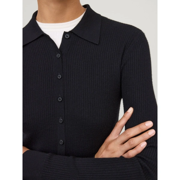 Lisa Yang Agata Cardigan Shirt in Black