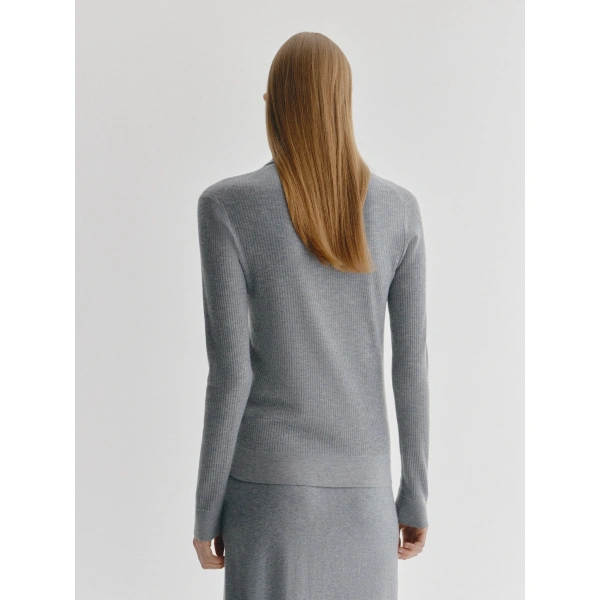 Lisa Yang Agata Cardigan Shirt in Dark Mist